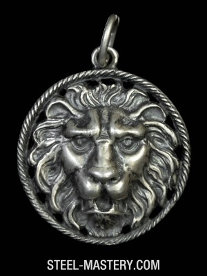 African wild lion medallion Pendants