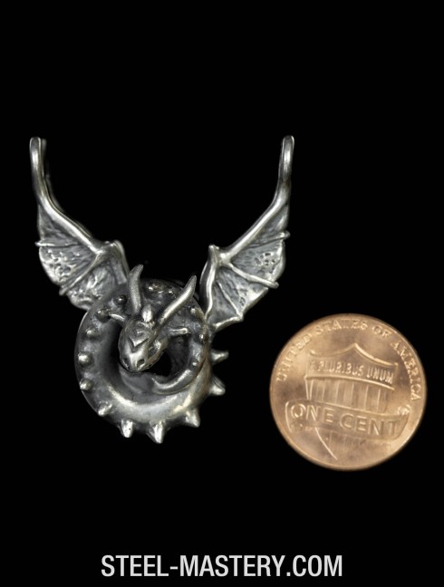 Sterling silver wyvern dragon pendant Pendants