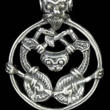 Viking twin dragons pendant image-1