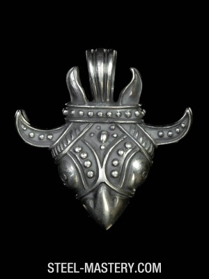 Celtic Raven Head Pagan Pendant