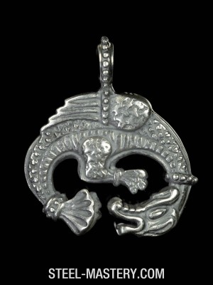 Viking sea serpent pendant