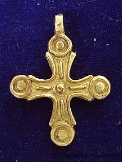 Slavonic Cross from christian pectoral artefacts 