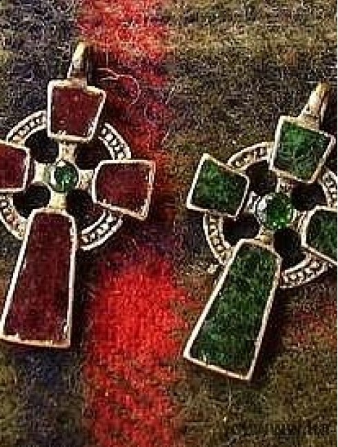Enameled Celtic Cross pendant Accessories