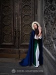 medieval hooded cloak with fur