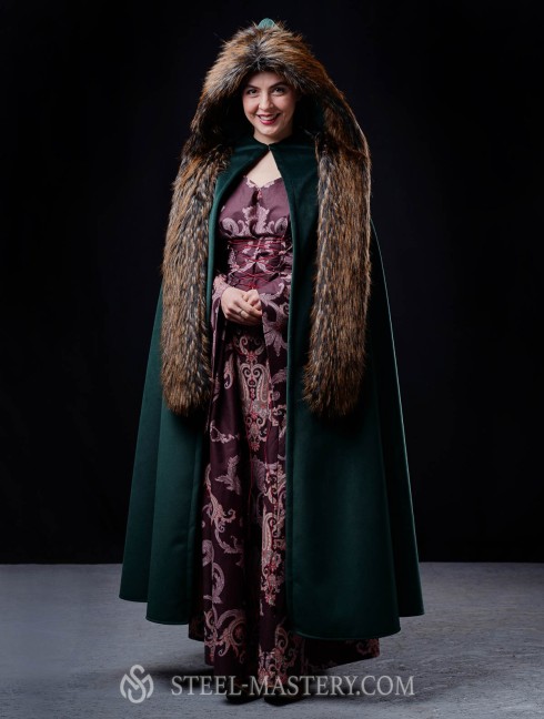 Medieval robe with detachable hood  Cloaks and capes