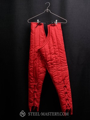 Red padded chausses  Ready padded armour