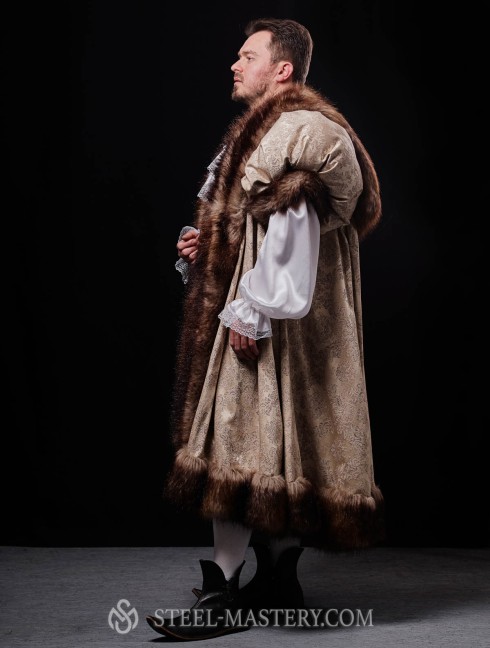 Royal king outfit with fur Men's fantasy costumes