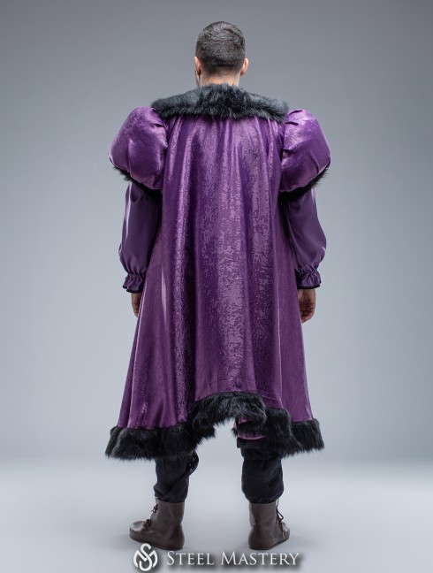 Royal king outfit with fur Men's fantasy costumes