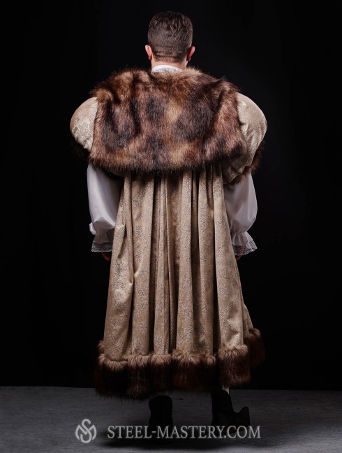 Royal king outfit with fur Costumi di fantasia per uomini