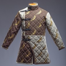 Short HEMA style gambeson with diamond stitching image-1