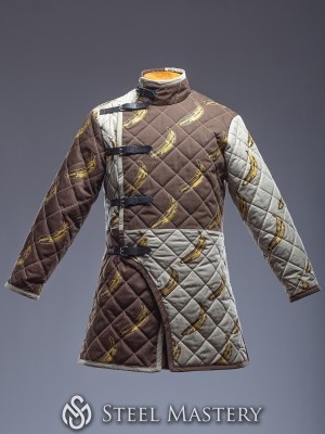 Short HEMA style gambeson with diamond stitching Gambison