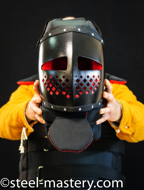 The HEMA helmet with an integrated neckpiece HEMA