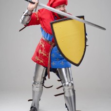 Costume of English knight from Battle of Poitiers, stylization image-1