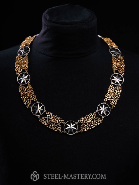 Medieval necklace "Butterfly on the Star" Old categories