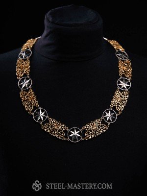 Medieval necklace "Butterfly on the Star"