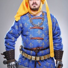 Costume of French knight from Battle of Poitiers, stylization image-1