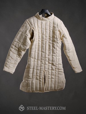 Uncolored closed-front gambeson  Ready padded armour