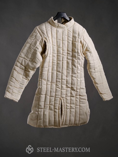 Uncolored closed-front gambeson, XS