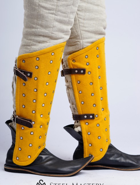 Brigandine greaves  Brigandine leg protection