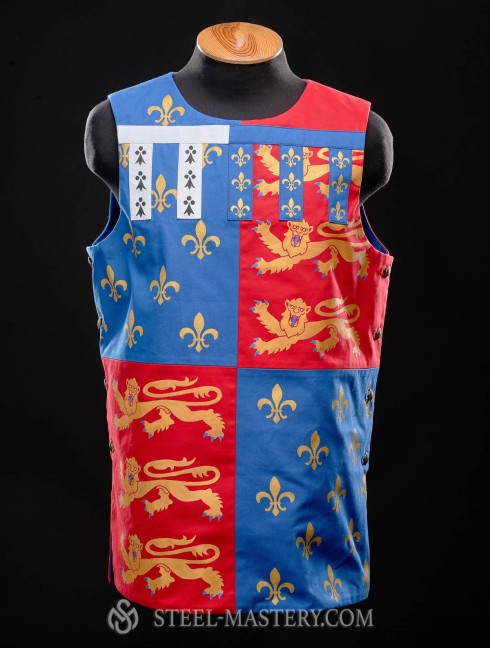 Printed medieval tabard with buttons on the sides Old categories
