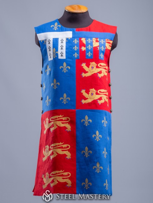 Printed medieval tabard with buttons on the sides Categorías antiguas