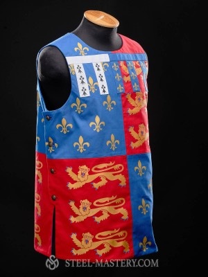 Printed medieval tabard with buttons on the sides Categorías antiguas