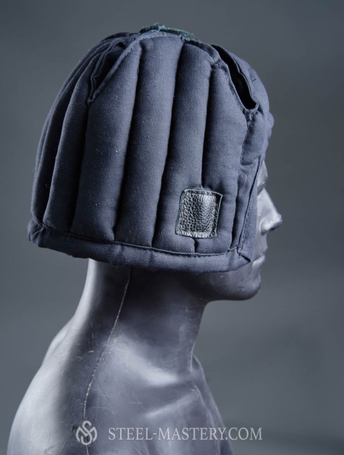 Cotton liner under the Bascinet, Barbute or Sugar Loaf helmet