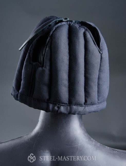 Cotton liner under the Bascinet, Barbute or Sugar Loaf helmet