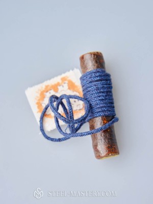Navy blue cotton lacing cord