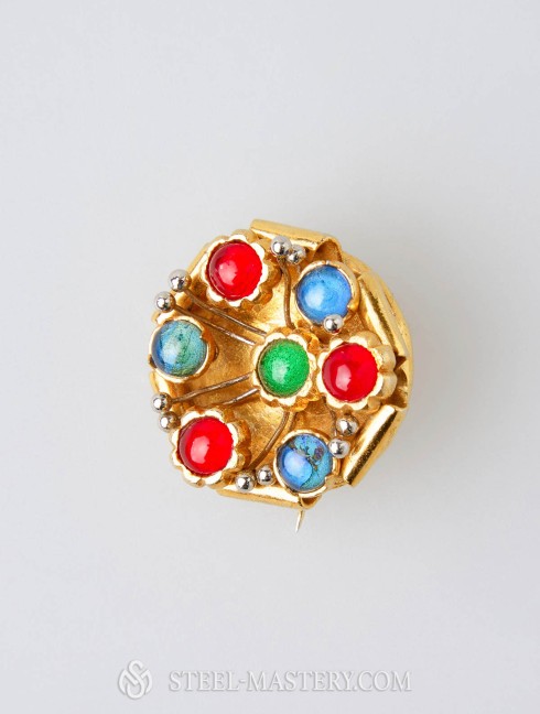 Brooch with six stones 1360-15 Brooches and fasteners