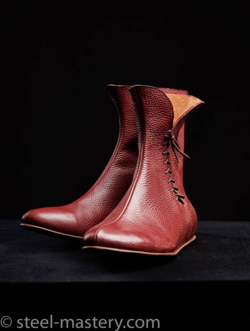 Medieval leather boots for woman Versandfertig