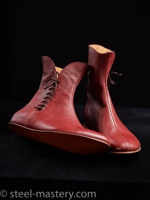Medieval leather boots for woman Versandfertig