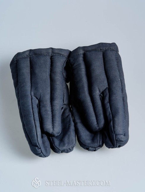 3-finger padded cotton gloves 