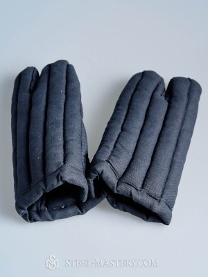 3-finger padded cotton gloves  Ready padded armour