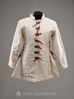 Female uncolored cotton gambeson  