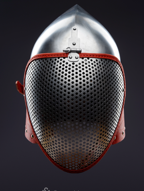 Fencing bascinet with a meshed visor for SCA/HEMA  Armadura de placas