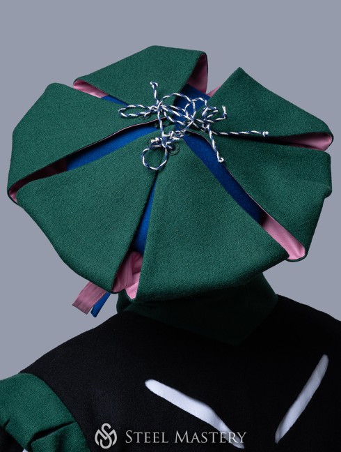 Landsknecht flower hat with hand-woven cord  Headwear