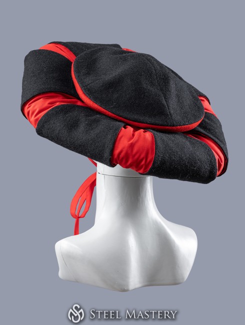 Landsknecht coat with padded brim with cuts  Prendas para la cabeza