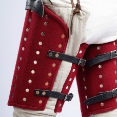 Wine red woolen thigh protection  image-1