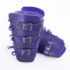 Purple leather bracers for LARP and fantasy events image-1
