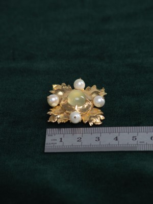 Brooch Megi with green onyx 1420-1520 1 pc  Old categories