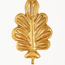 Brass oak leaf pendant 2 pcs  image-1