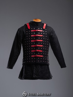 Black brigandine with red leather XL-2XL size  Old categories
