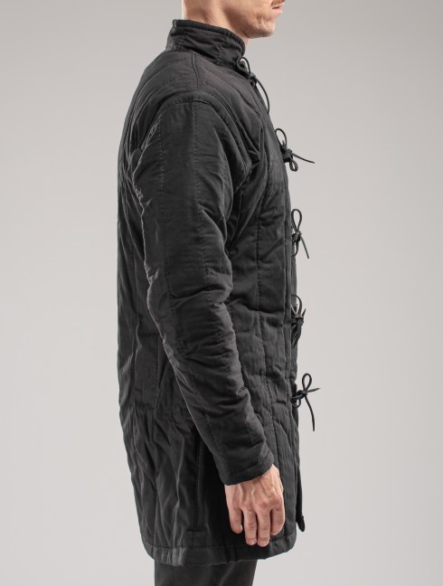 Black ordinary gambeson in stock S size Ready padded armour
