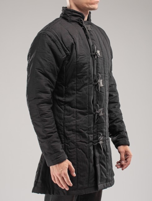 Black ordinary gambeson in stock S size Armures gambisonnées prêtes-à-porter