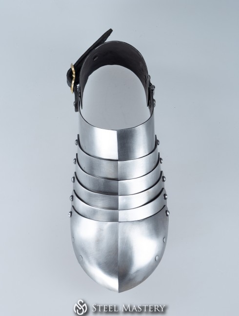 Milanese blunt toe sabatons, 1450-1485 years.  Armadura de placas