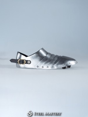 Milanese blunt toe sabatons, 1450-1485 years.  Corazza