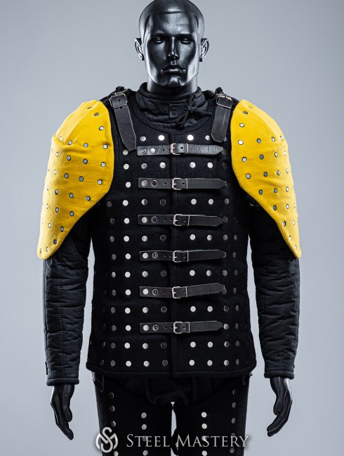 MUSTARD YELLOW COVERED SEGMENTED SPAULDERS XXL SIZE IN STOCK Versandfertig