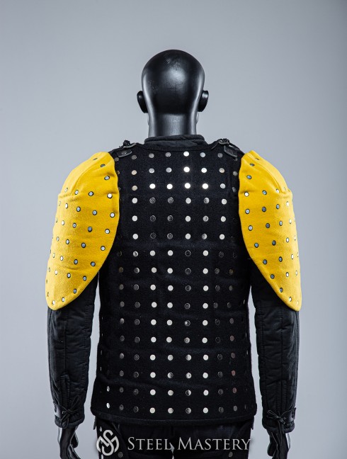 MUSTARD YELLOW COVERED SEGMENTED SPAULDERS XXL SIZE IN STOCK Versandfertig
