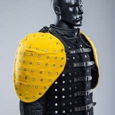 MUSTARD YELLOW COVERED SEGMENTED SPAULDERS XXL SIZE IN STOCK image-1